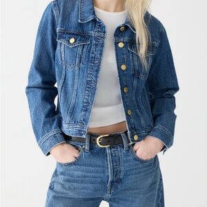 J. Crew Indigo Denim Jacket with Brass Buttons